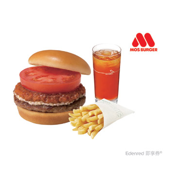 摩斯漢堡-C149摩斯漢堡+薯條(XL)+冰紅茶(L)手機簡訊兌換券